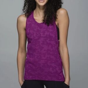 Lululemon run for days purple plum camo tank top- Women’s Size 6